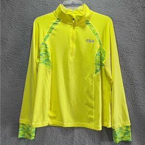 Fila Pullover Running Jacket Yellow Women X-large